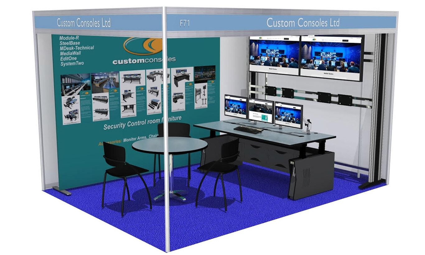 Custom Consoles to show its cewest security control room furniture at International Security Expo 2023, London